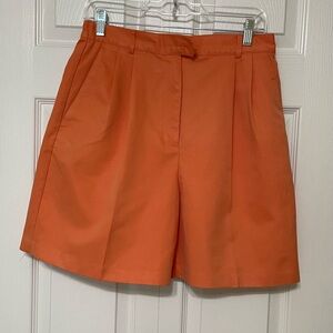 Izod Orange Bermuda Shorts Tailored Cotton Blend